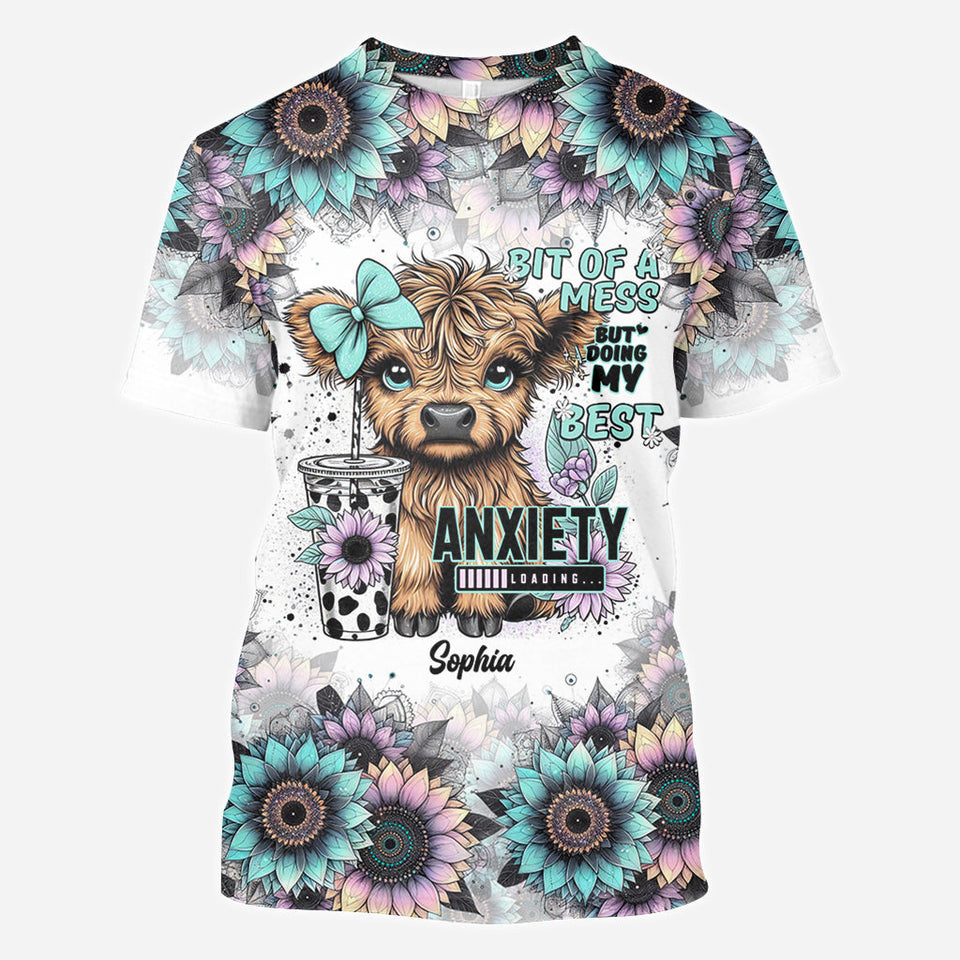 Bit Of A Mess But Doing My Best - Personalized All Over Shirt