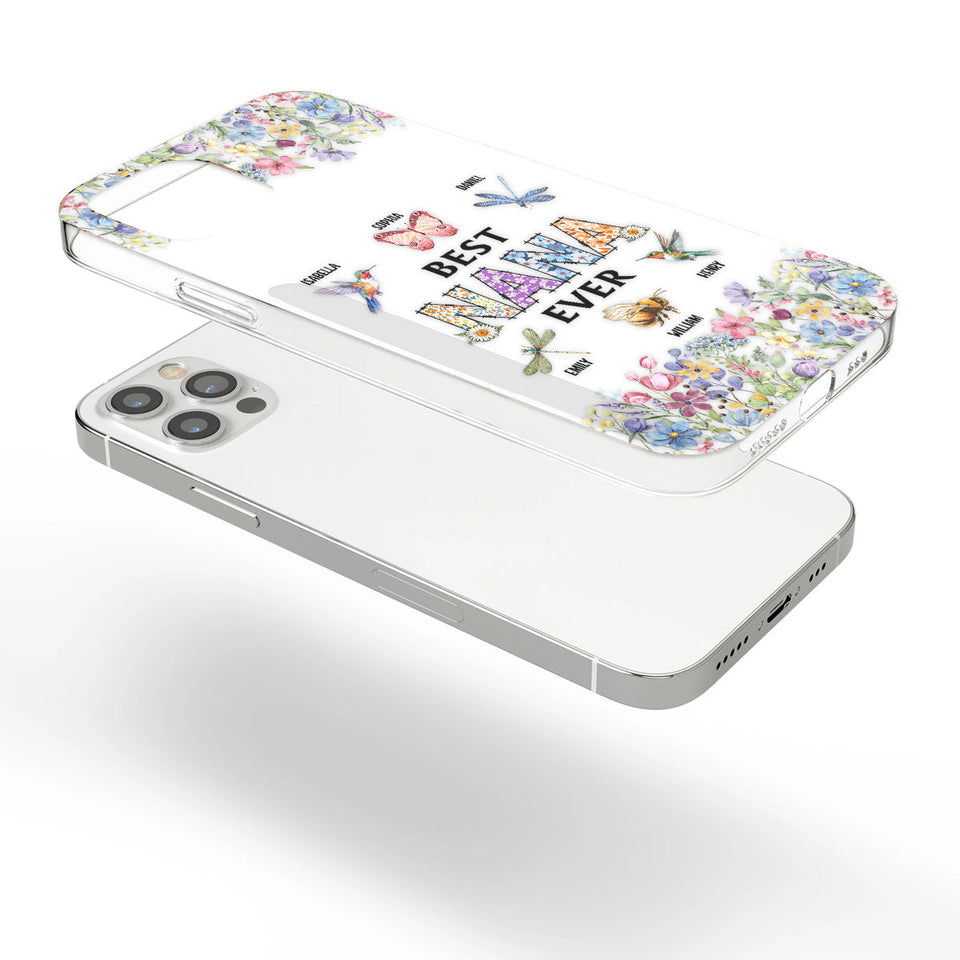 Best Mom Nana Ever - Personalized Grandma Clear Phone Case