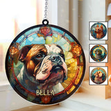 Love My Dog - Personalized Dog Window Hanging Suncatcher Ornament