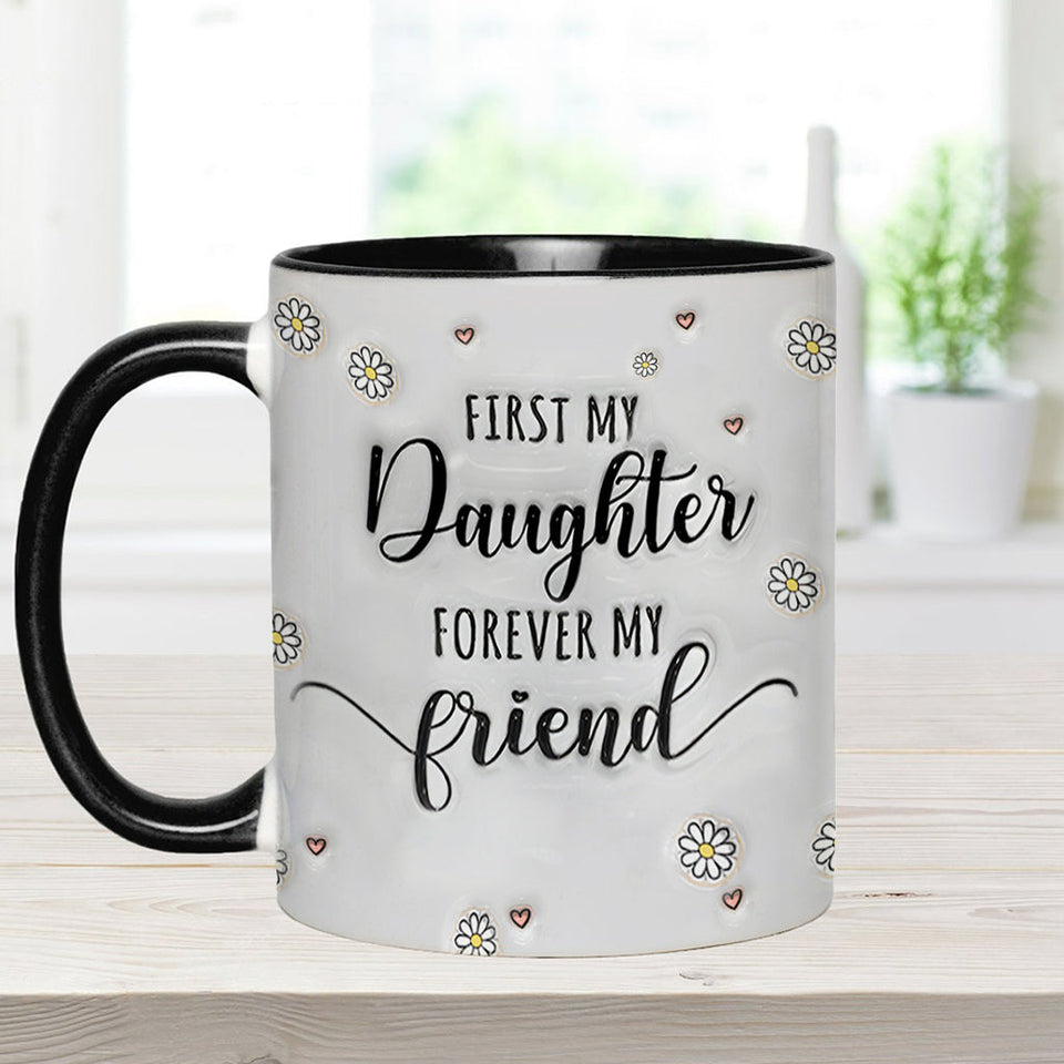 Mother And Daughter And Son Forever Linked Together Elephant Inflated - Personalized Mother Accent Mug