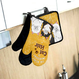 The Secret Ingredient Is Cat Hair - Personalized Cat Oven Mitts & Pot Holder Set
