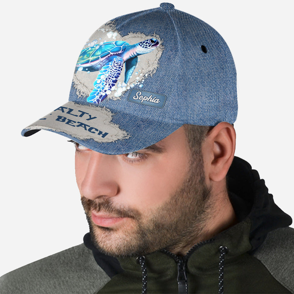 Salty Lil Beach - Personalized Turtle Classic Cap