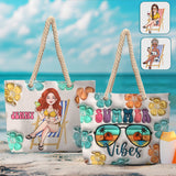 Summer Vibes - Personalized Sea Lover Beach Bag