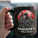 Grandpa's Wolf Pack - Personalized Grandpa Mug