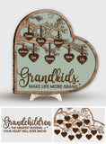 Grandkids Make Life More Grand - Personalized Grandma 2 Layered Wood Sign / Wood Plaque
