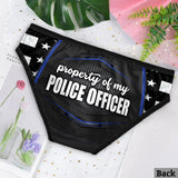 Property Of My Police Officer - Personalized Police Officer Lace Border Women Briefs