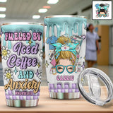 Fueled by Iced Coffee and Anxiety Nurse Life - Personalized Nurse Tumbler