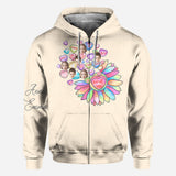 Heart Candy Flower BFF With Face Custom - Personalized Bestie All Over Shirt