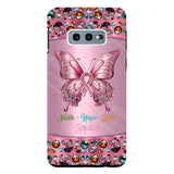 Hope For A Cure - Personalized Breast Cancer Awareness Clear Phone Case