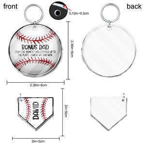 Bonus Dad - Personalized Father Keychain with Charms