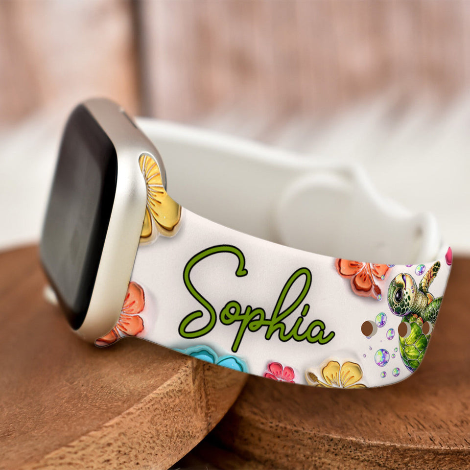 Summer Vibes Turle Lovers - Personalized Turtle Apple Watch Band