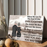 Old Couple When We Get - Personalized Couple Canvas And Poster