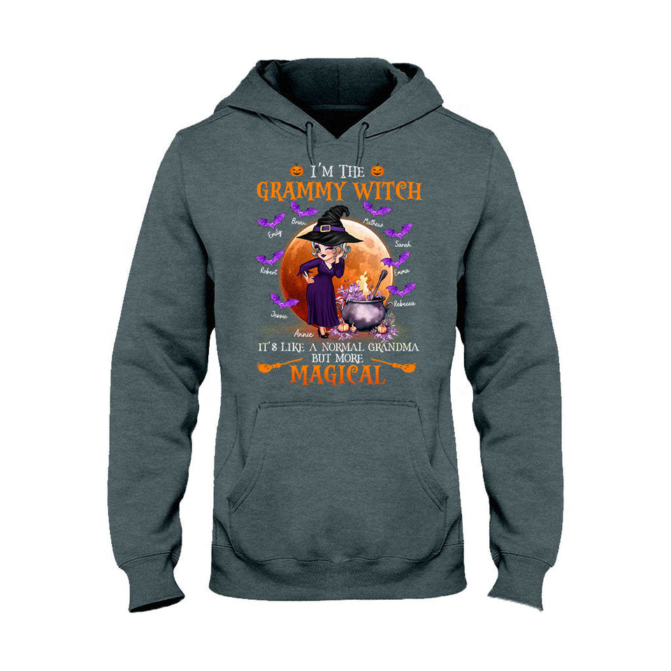 Grandma Witch Like A Normal Grandma But More Magical - Personalized Grandma T-shirt And Hoodie