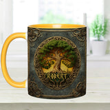 Tree Of Life Scandinavian Mythology Rustic Style - Personalized Irish Accent Mug