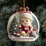 Baby First Christmas - Personalized Newborn Ornament