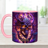 Fire and Fury - Personalized Skull Accent Mug