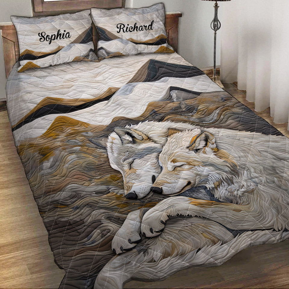 Love You Forever - Personalized Couple Quilt Set