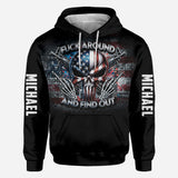 Protected by Fck Around and Find out Surveillance - Personalized Skull All Over Shirt