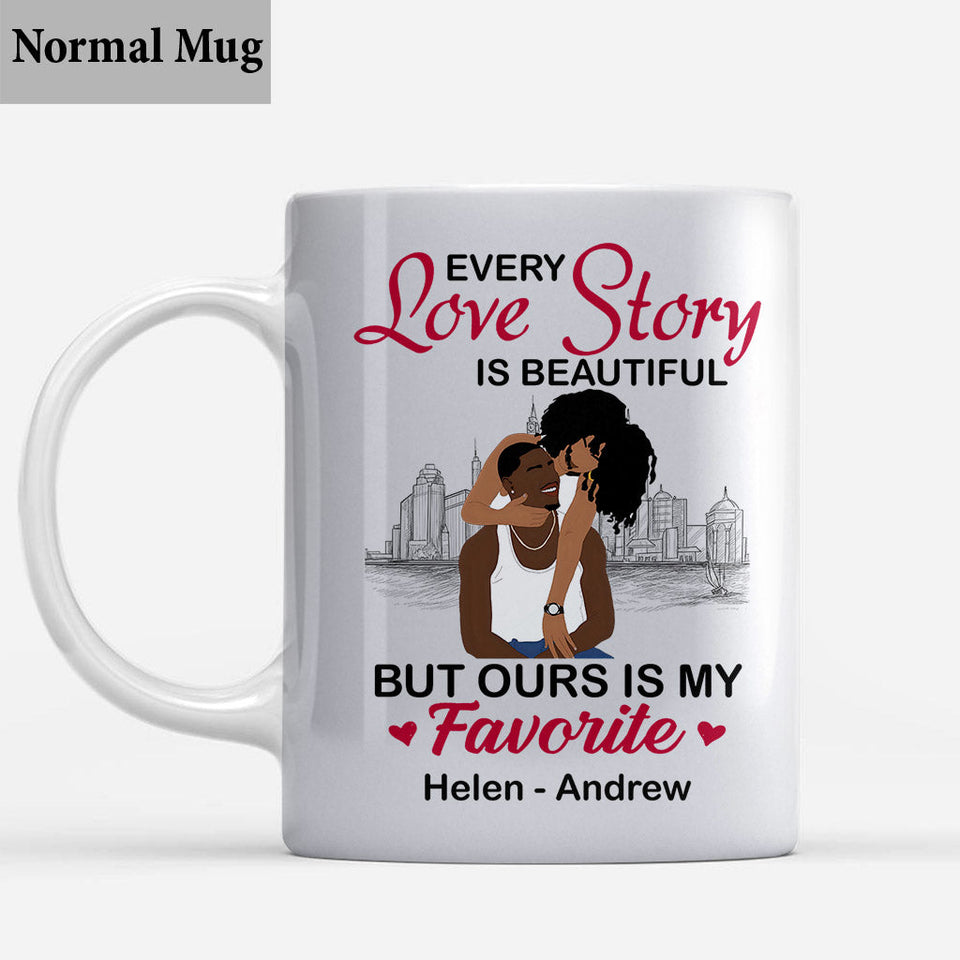 Our Story Is My Favorite - Personalized African American Mug