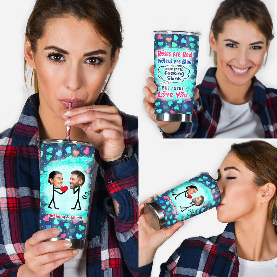 Funny Photo Inserted Couple - Personalized Couple Tumbler