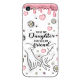 First My Mother Forever My Friend - Personalized Mother Clear Phone Case