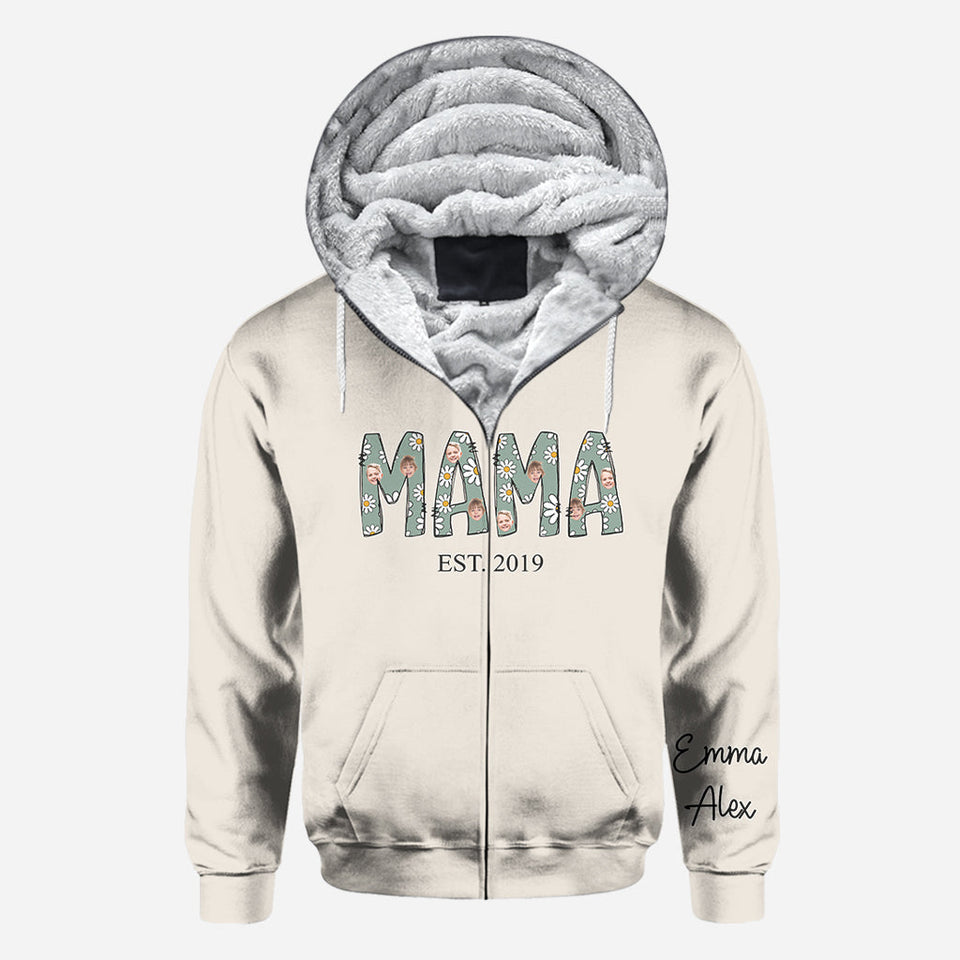 Mama Est. Photo Face Custom Daisy - Personalized Mother All Over Shirt