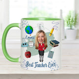 Best Teacher Ever - Personalized Teacher Accent Mug