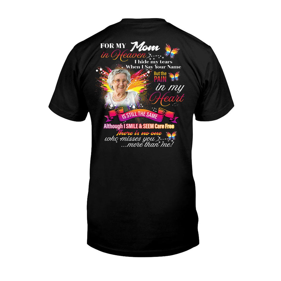 Pour mon âme, quel que soit mon titre au paradis, je cache mes larmes quand je prononce ton nom - T-shirt et sweat à capuche commémoratifs personnalisés
