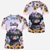 Cute Little Cow - Personalized All Over Shirt