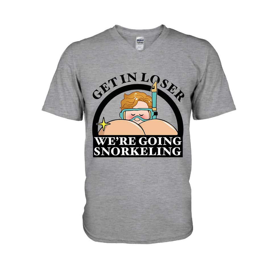 Get In Loser Funny Snorkeler - Personalized Scuba Diving T-shirt And Hoodie