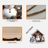 Any Title Cute Snowman - Personalized Grandma Custom Shaped Wood Sign