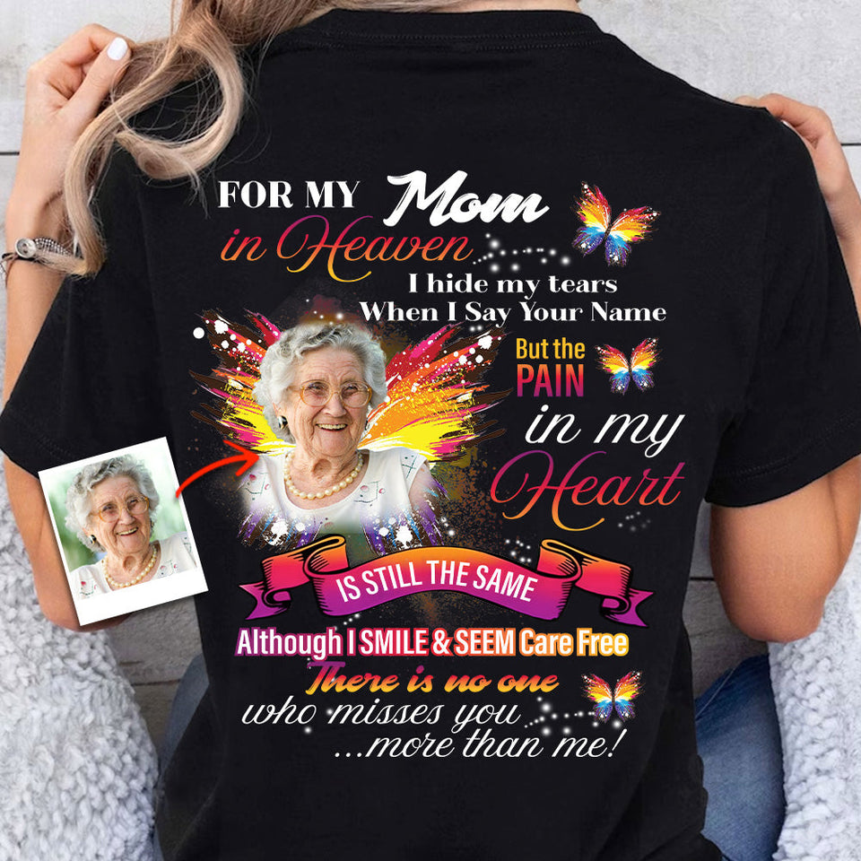 Pour mon âme, quel que soit mon titre au paradis, je cache mes larmes quand je prononce ton nom - T-shirt et sweat à capuche commémoratifs personnalisés