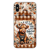 Jut A Girl Who Loves Highland Cow - Personalized Phone Case