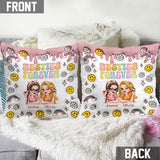 Besties Forever - Personalized Bestie Throw Pillow