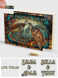 Beautiful Turtle Stained Glass You And Me - Personalized Turtle One-sided Horizontal Rectangle Building Brick Blocks