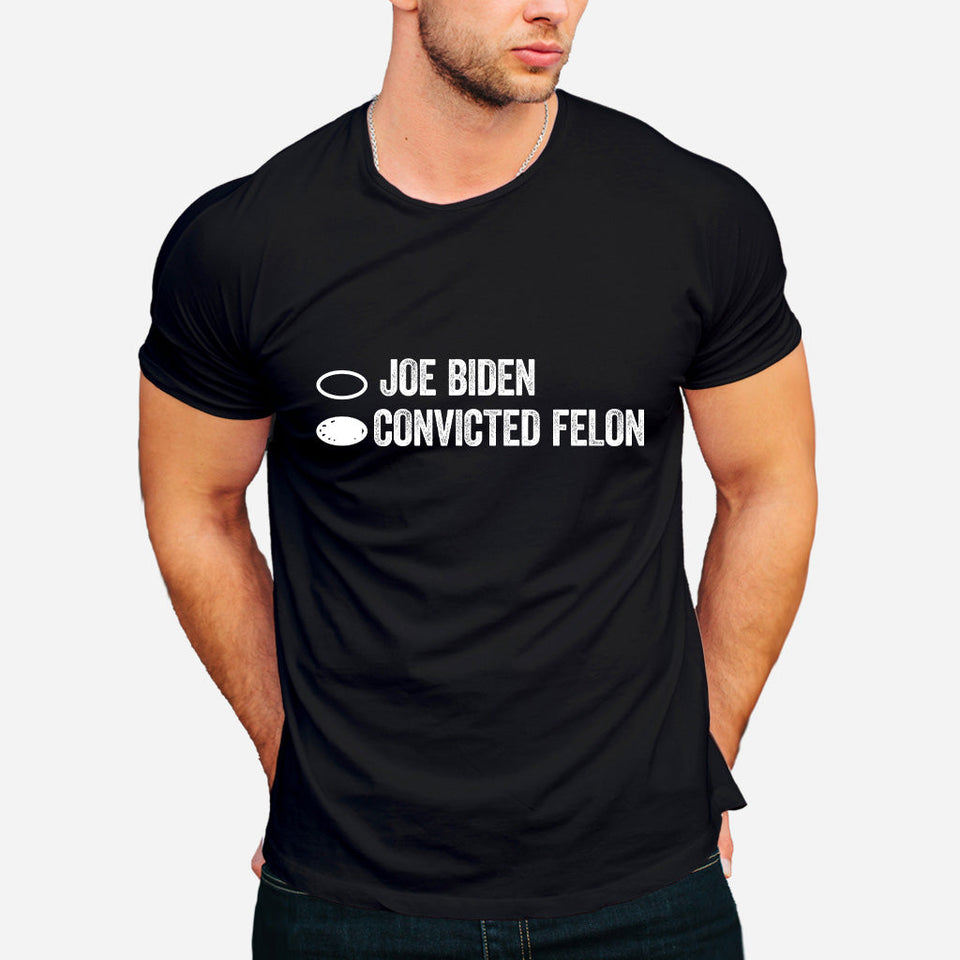 Funny Political T-Shirt, Joe Biden Convicted FeI0n Joke Shirt, Humorous Election ,Political Satire Tee, Funny Ballot Paper Voting Humor Tee