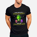 Daddysaurus Grandpasaurus 3D Dinosaurs - Personalized Father T-shirt And Hoodie