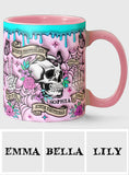 Kinda Emotional - Personalized Skull Accent Mug