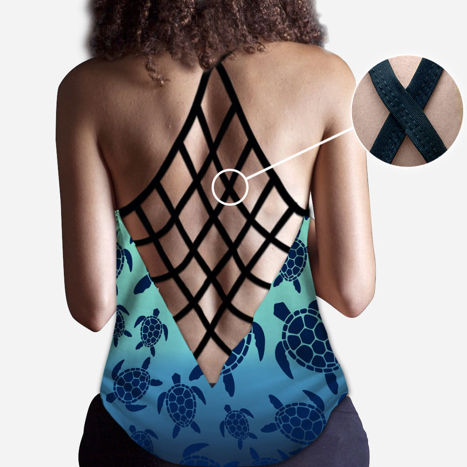 Always Salty - Personalized Turtle Cross Tank Top and Leggings