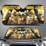 Grandma's Reasons To Bee Happy - Personalized Grandma Car Sunshade