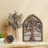 Grandkids Make Life More Grand Butterflies - Personalized Grandma 2 Layered Wood Sign / Wood Plaque