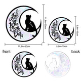I Love You To The Moon And Back - Personalized Cat Suncatcher Decal