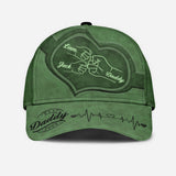 Fist Bump Dad Heart Any Title - Personalized Father Classic Cap