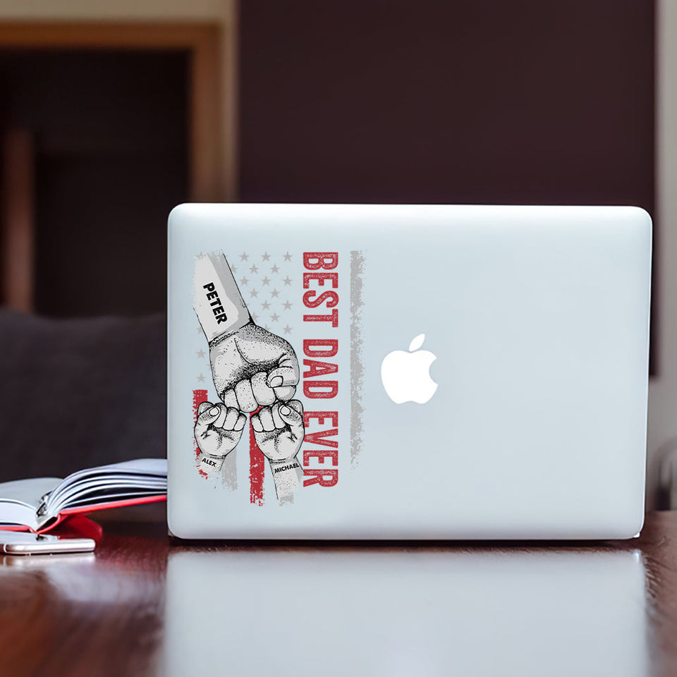 Best Dad Ever - Personalized Father Decal Full