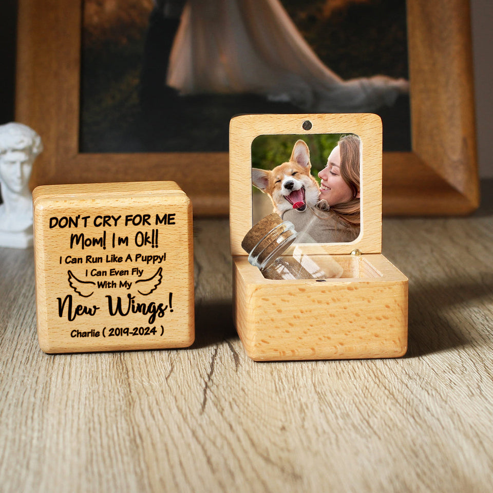 Don't Cry For Me I'm Ok - Personalized Dog Pet Fur Keepsake