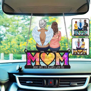 Conduis prudemment, je t'aime - Ornement de voiture transparent commémoratif personnalisé