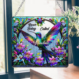 Love Being Called Grandma Hummingbird - Personalized Grandma Window Hanging Suncatcher Ornament