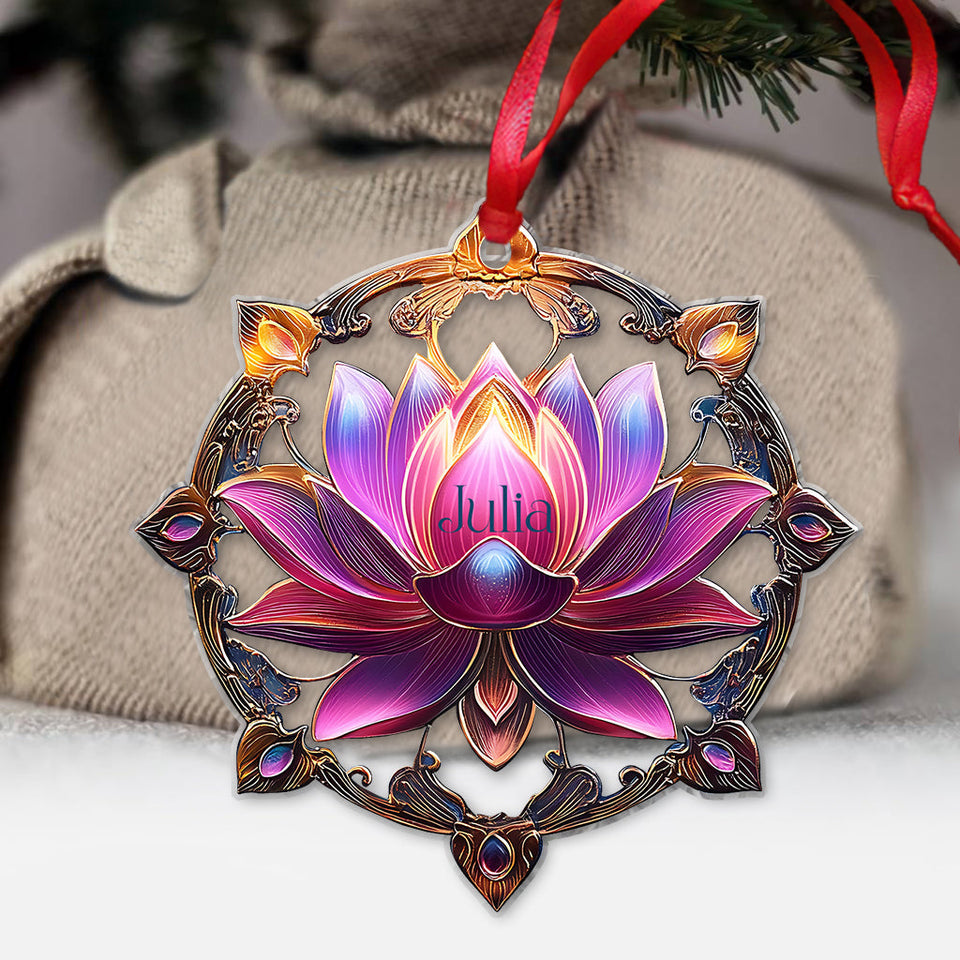 Beautiful Lotus - Personalized Yoga Ornament