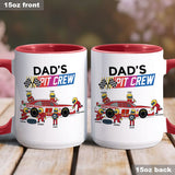 Dad's Pit Crew - Personalized Racing Accent Mug