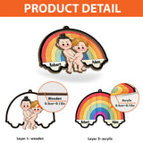 Love Is Love - Personalized LGBT Support 2 Layered Window Hanging Suncatcher